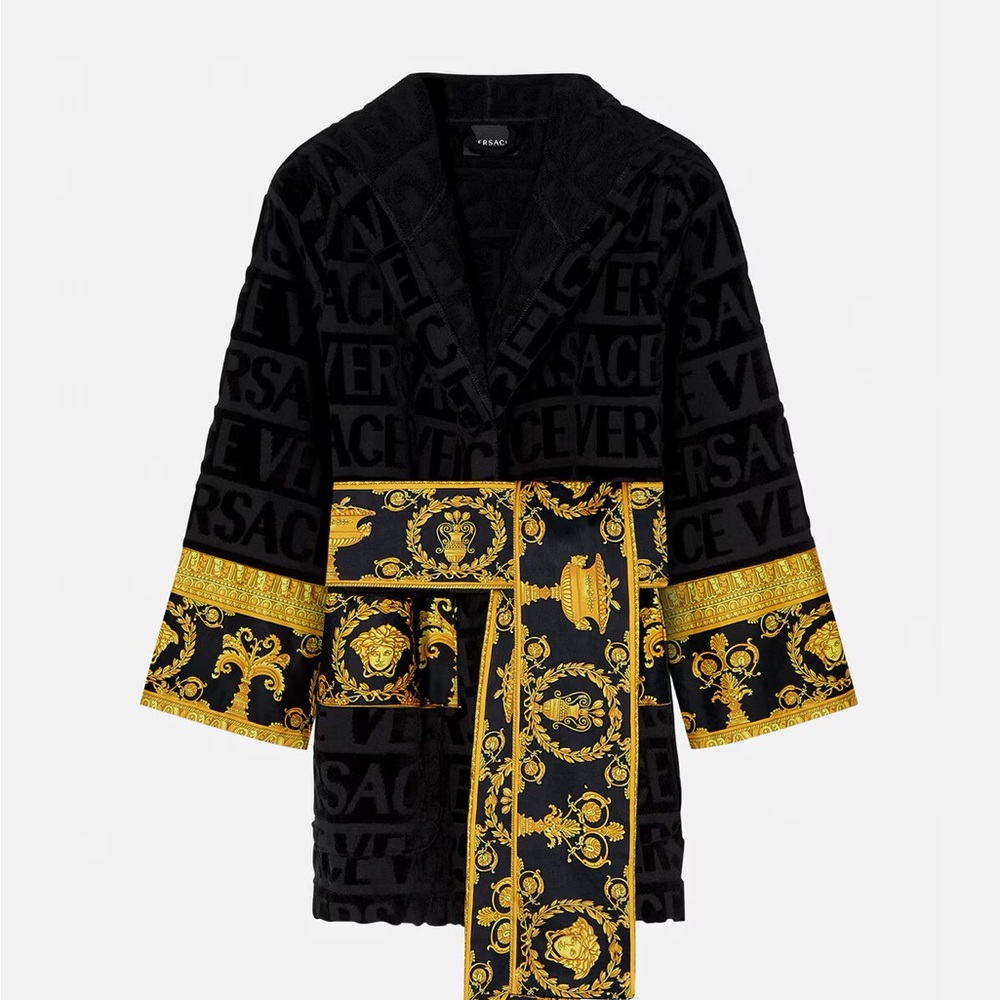 Versace Black and Gold Robe